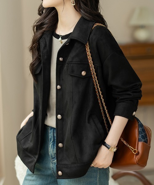 AMAJI(アマジ)の「ポロカラー ジャケット(その他アウター・レディース・オレンジ/ブラック・SMALL/MEDIUM/LARGE/X-LARGE)」の2枚目の写真