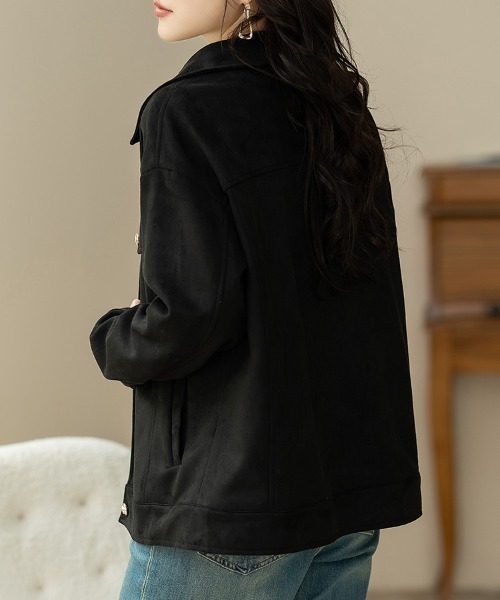 AMAJI(アマジ)の「ポロカラー ジャケット(その他アウター・レディース・オレンジ/ブラック・SMALL/MEDIUM/LARGE/X-LARGE)」の4枚目の写真