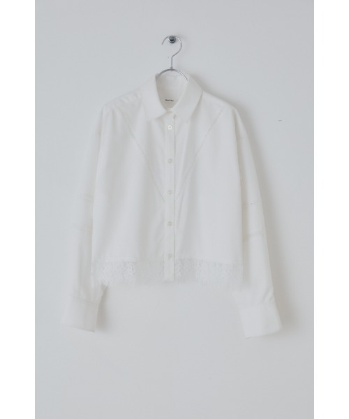 Muel Chic(ミュエルシック)の「Lilt lace shirt リルトレースシャツ(シャツ/ブラウス・レディース・ブラック/ストライプ/ホワイト・FREE)」の20枚目の写真
