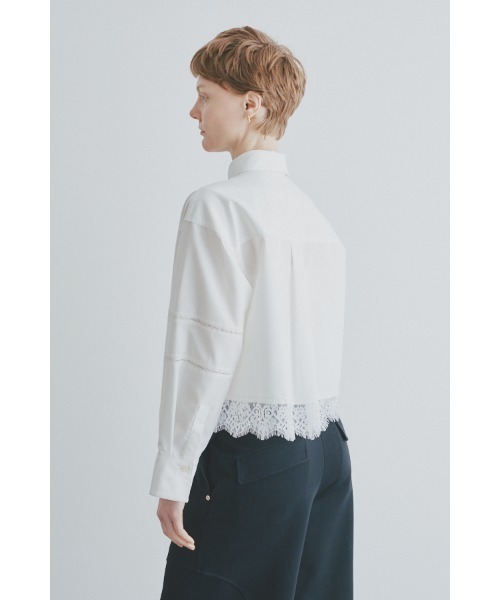 Muel Chic(ミュエルシック)の「Lilt lace shirt リルトレースシャツ(シャツ/ブラウス・レディース・ブラック/ストライプ/ホワイト・FREE)」の16枚目の写真