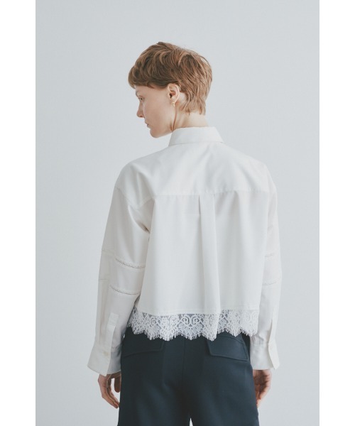 Muel Chic(ミュエルシック)の「Lilt lace shirt リルトレースシャツ(シャツ/ブラウス・レディース・ブラック/ストライプ/ホワイト・FREE)」の17枚目の写真