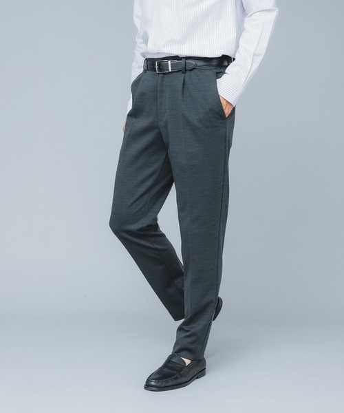 URBAN RESEARCH ROSSO MEN(アーバンリサーチロッソメン)の「『セットアップ対応/防シワ』 ウールジャージーテーパードスラックス(その他パンツ・メンズ・ブラック/グレー/ネイビー・SMALL/MEDIUM/LARGE/X-LARGE)」の4枚目の写真