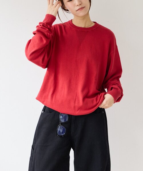 CIAOPANIC TYPY(チャオパニックティピー)の「【UNISEX】スウェットライクヴィンテージニット(ニット/セーター・メンズ・ブラック/レッド/グリーン/ブラウン・LARGE/MEDIUM)」の4枚目の写真