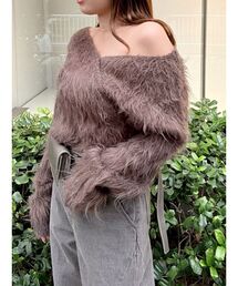 アルパカブレンドカシュクールニット