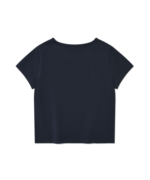 Wacky WiLLy(ワッキーウィリー)の「ウィメンズスリムベイビーフィットハート半袖Tシャツダークネイビー(Tシャツ/カットソー・レディース・その他・SMALL/MEDIUM)」の2枚目の写真