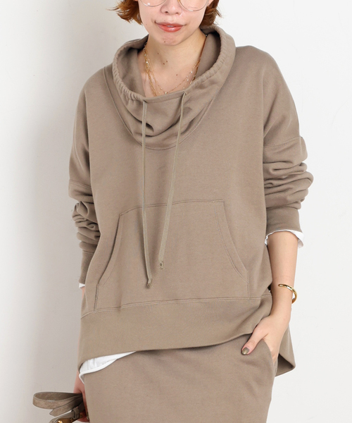AP STUDIO(エーピーストゥディオ)の「Wool mix loose-neck sweat(Tシャツ/カットソー・レディース・ベージュ/スミクロ・FREE)」の8枚目の写真