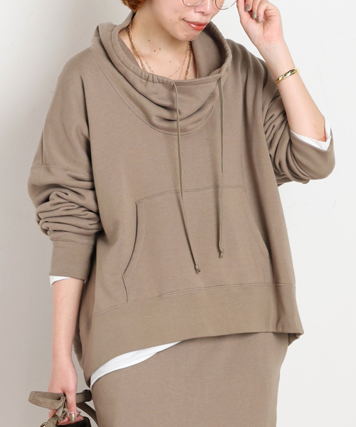 AP STUDIO(エーピーストゥディオ)の「Wool mix loose-neck sweat(Tシャツ/カットソー・レディース・ベージュ/スミクロ・FREE)」の9枚目の写真