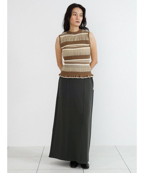 FIKA.(フィーカ)の「Sweat narrow skirt(スカート・レディース・グレー/ブラウン/ブラック・FREE)」の10枚目の写真