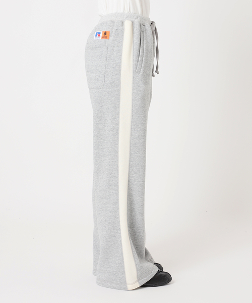 Russell Athletic(ラッセルアスレティック)の「別注【RUSSELL ATHLETIC*JM for JS】フレアスウェットPT(スウェットパンツ・レディース・チャコールグレー/ボルドー・FREE)」の4枚目の写真
