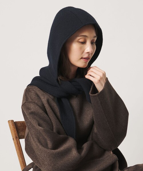 UNITED ARROWS(ユナイテッドアローズ)の「フーデッド ストール(ストール/ショール・レディース・ダークグレー/ブラック/ダークブラウン・FREE)」の9枚目の写真