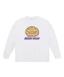 NOBOUND(ノーバウンド) 長袖Tシャツ ポップブレイン イラスト プリント ビッグシルエット 5.6オンス ビッグTシャツ メンズ レディース ユニセックス ストリート