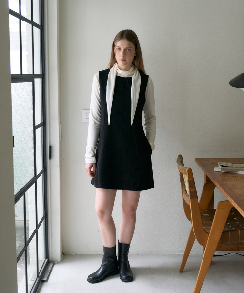 DEHEVE（デヘヴェ）の「Essential Mini Dress [Black]（ワンピース・レディース・ブラック・OS）」の2枚目の写真