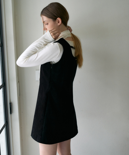 DEHEVE（デヘヴェ）の「Essential Mini Dress [Black]（ワンピース・レディース・ブラック・OS）」の3枚目の写真