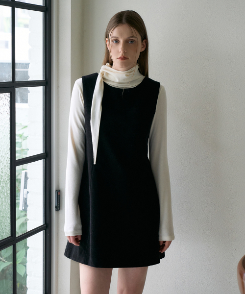 DEHEVE（デヘヴェ）の「Essential Mini Dress [Black]（ワンピース・レディース・ブラック・OS）」の5枚目の写真