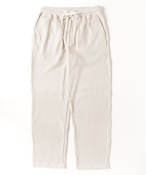 SEAGREEN（シーグリーン）の「SEAGREEN(シーグリーン) ONI WAFFLE STRAIGHT PANTS オニワッフルストレートパンツ（その他パンツ・メンズ・ネイビー/サンドベージュ/ブラック/グレイッシュベージュ・4/3/2）」の3枚目の写真