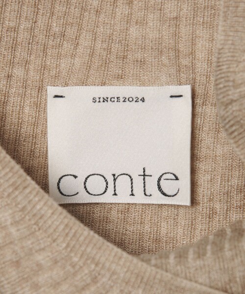 conte(コンテ)の「<conte>オフショルダー リブニット(ニット/セーター・レディース・ブラック/ベージュ・FREE)」の15枚目の写真