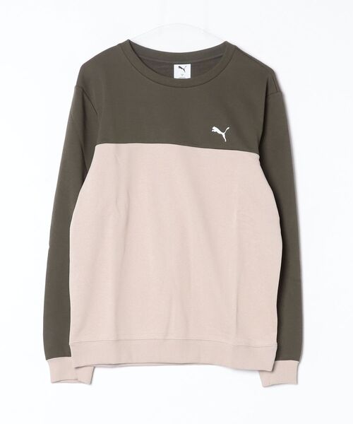 PUMA（プーマ）の「プーマ PUMA ESS スウェットクルー TR（スウェット・メンズ・オリーブ/ブラック×ホワイト/ブラック×グレー・LL/L/3L/S/M）」の11枚目の写真