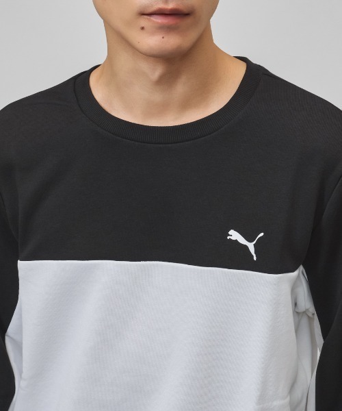 PUMA（プーマ）の「プーマ PUMA ESS スウェットクルー TR（スウェット・メンズ・オリーブ/ブラック×ホワイト/ブラック×グレー・LL/L/3L/S/M）」の8枚目の写真