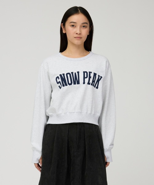 Snow Peak(スノーピーク)の「Snow Peak / Urake Varsity Print Pullover 裏毛 バーシティプリントプルオーバー(スウェット・メンズ・ライトグレー/チャコール・1/3/2)」の2枚目の写真
