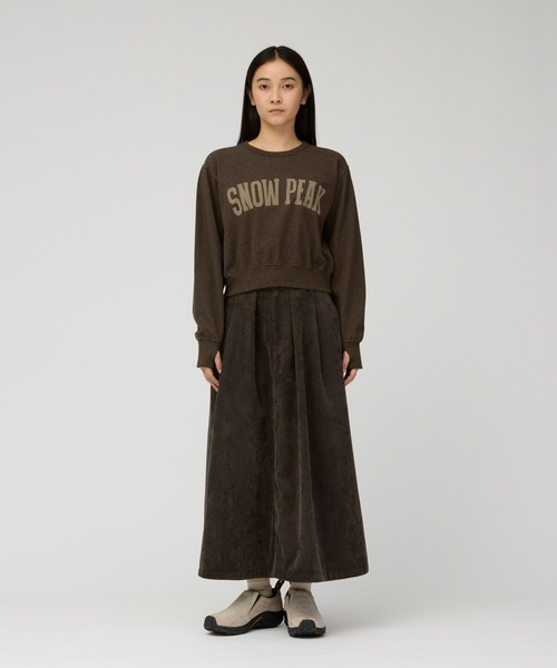 Snow Peak(スノーピーク)の「Snow Peak / Urake Varsity Print Pullover 裏毛 バーシティプリントプルオーバー(スウェット・メンズ・ライトグレー/チャコール・1/3/2)」の5枚目の写真