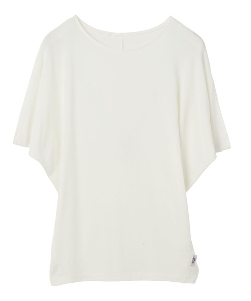 Julier Yoga and Relax(ジュリエヨガアンドリラックス)の「Julier ストレッチベア天竺プルオーバー(Tシャツ/カットソー・レディース・ピンク系その他/ホワイト/ブラック・FREE)」の1枚目の写真
