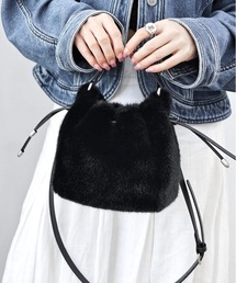 MILLY フェイクファー 2WAYドロスト ミニショルダーバッグ