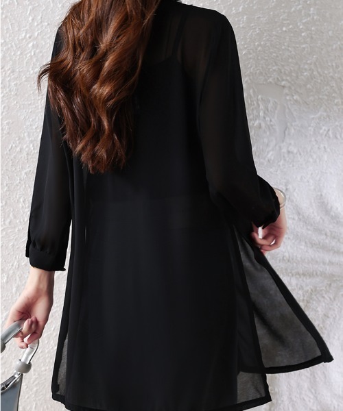 witch(ウイッチ)の「フリルシフォンブラウス(カーディガン/ボレロ・レディース・ブラック・L/XL/XXL)」の11枚目の写真