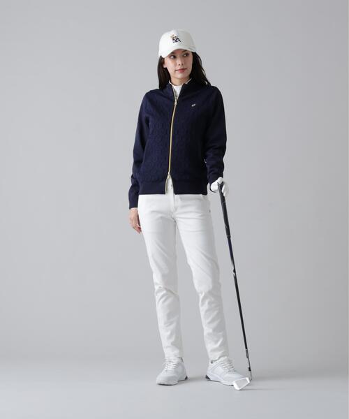 St ANDREWS（セントアンドリュース）の「[ストレッチ]  起毛ジャガード5ポケットパンツ (WOMENS)（その他パンツ・レディース・ネイビー/グリーン/ホワイト・S/M/L）」の5枚目の写真