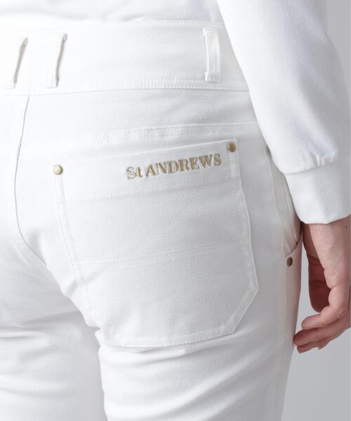 St ANDREWS（セントアンドリュース）の「[ストレッチ]  起毛ジャガード5ポケットパンツ (WOMENS)（その他パンツ・レディース・ネイビー/グリーン/ホワイト・S/M/L）」の11枚目の写真