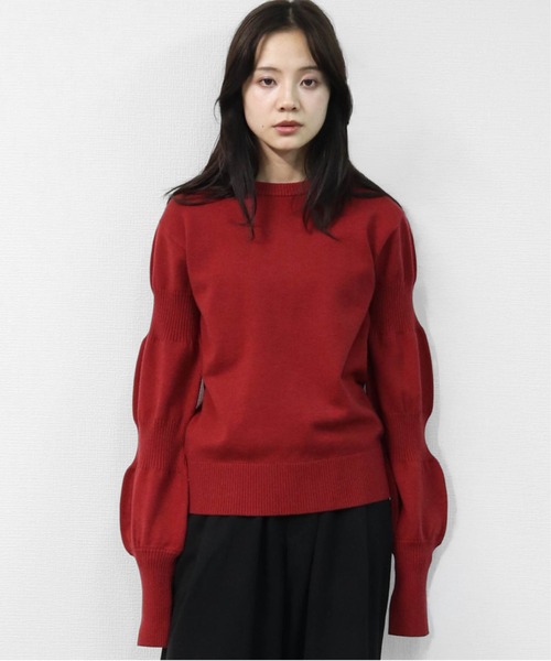 THE CELL.(ザセルドット)の「【アンチピリング糸】 ダブルパフスリーブニット ANTI-PILLING YARN DOUBLE PUFF SLEEVE KNIT(ニット/セーター・レディース・ブラック/グレー/モカ/レッド・FREE)」の1枚目の写真