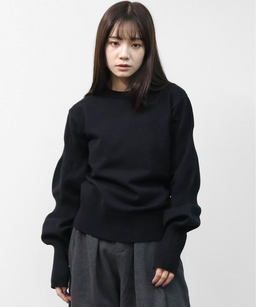 THE CELL.(ザセルドット)の「【アンチピリング糸】 ダブルパフスリーブニット ANTI-PILLING YARN DOUBLE PUFF SLEEVE KNIT(ニット/セーター・レディース・ブラック/グレー/モカ/レッド・FREE)」の2枚目の写真