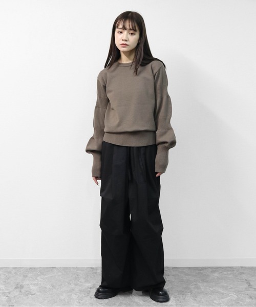 THE CELL.(ザセルドット)の「【アンチピリング糸】 ダブルパフスリーブニット ANTI-PILLING YARN DOUBLE PUFF SLEEVE KNIT(ニット/セーター・レディース・ブラック/グレー/モカ/レッド・FREE)」の22枚目の写真