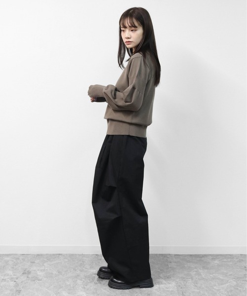 THE CELL.(ザセルドット)の「【アンチピリング糸】 ダブルパフスリーブニット ANTI-PILLING YARN DOUBLE PUFF SLEEVE KNIT(ニット/セーター・レディース・ブラック/グレー/モカ/レッド・FREE)」の21枚目の写真