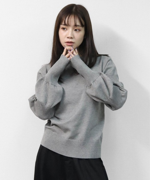 THE CELL.(ザセルドット)の「【アンチピリング糸】 ダブルパフスリーブニット ANTI-PILLING YARN DOUBLE PUFF SLEEVE KNIT(ニット/セーター・レディース・ブラック/グレー/モカ/レッド・FREE)」の5枚目の写真
