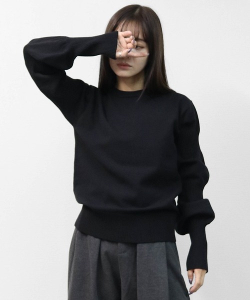 THE CELL.(ザセルドット)の「【アンチピリング糸】 ダブルパフスリーブニット ANTI-PILLING YARN DOUBLE PUFF SLEEVE KNIT(ニット/セーター・レディース・ブラック/グレー/モカ/レッド・FREE)」の9枚目の写真