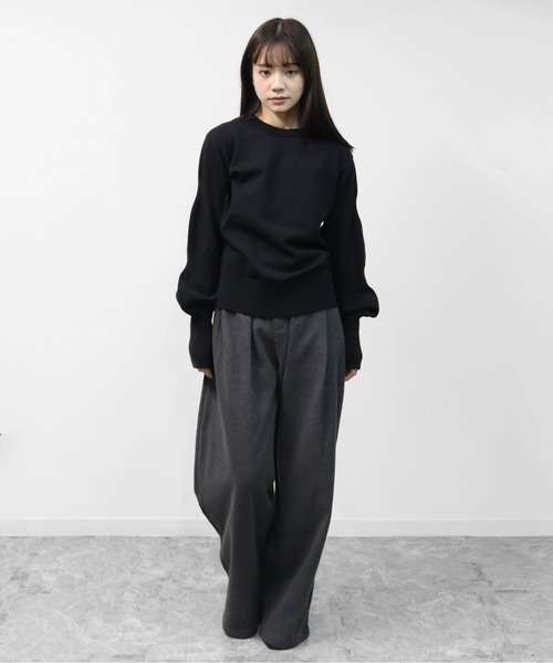 THE CELL.(ザセルドット)の「【アンチピリング糸】 ダブルパフスリーブニット ANTI-PILLING YARN DOUBLE PUFF SLEEVE KNIT(ニット/セーター・レディース・ブラック/グレー/モカ/レッド・FREE)」の8枚目の写真