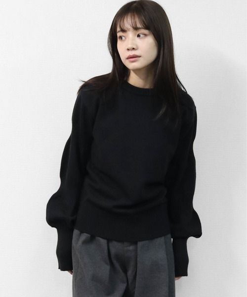THE CELL.(ザセルドット)の「【アンチピリング糸】 ダブルパフスリーブニット ANTI-PILLING YARN DOUBLE PUFF SLEEVE KNIT(ニット/セーター・レディース・ブラック/グレー/モカ/レッド・FREE)」の11枚目の写真