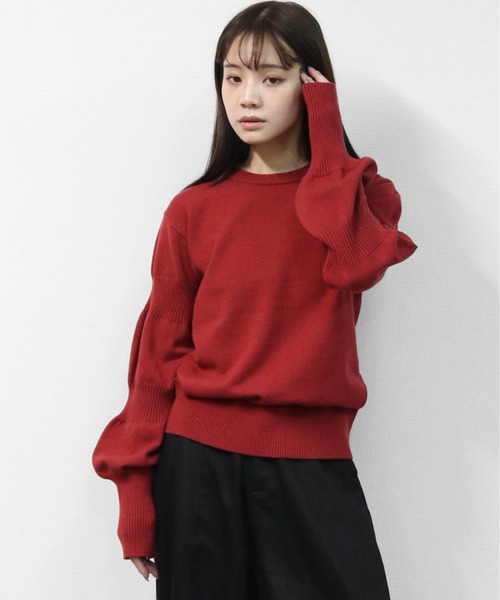 THE CELL.(ザセルドット)の「【アンチピリング糸】 ダブルパフスリーブニット ANTI-PILLING YARN DOUBLE PUFF SLEEVE KNIT(ニット/セーター・レディース・ブラック/グレー/モカ/レッド・FREE)」の17枚目の写真
