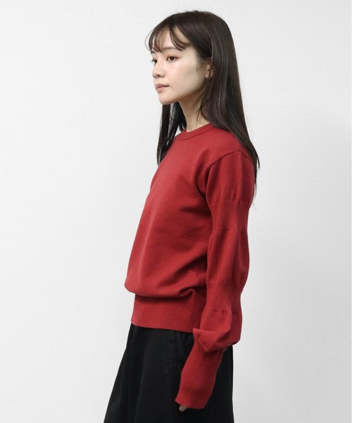 THE CELL.(ザセルドット)の「【アンチピリング糸】 ダブルパフスリーブニット ANTI-PILLING YARN DOUBLE PUFF SLEEVE KNIT(ニット/セーター・レディース・ブラック/グレー/モカ/レッド・FREE)」の16枚目の写真