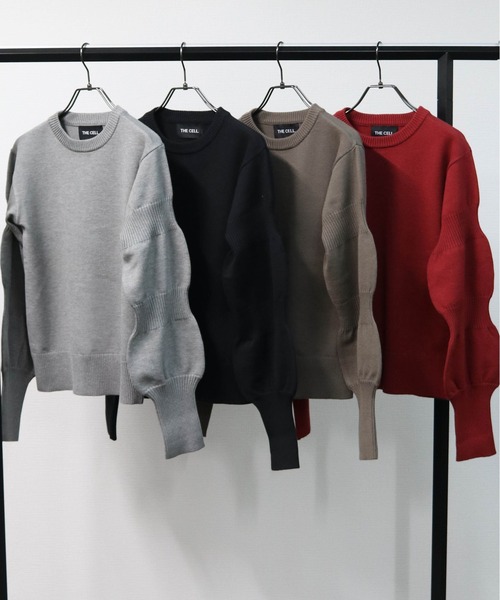 THE CELL.(ザセルドット)の「【アンチピリング糸】 ダブルパフスリーブニット ANTI-PILLING YARN DOUBLE PUFF SLEEVE KNIT(ニット/セーター・レディース・ブラック/グレー/モカ/レッド・FREE)」の12枚目の写真