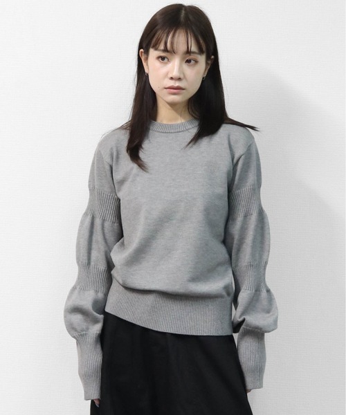 THE CELL.(ザセルドット)の「【アンチピリング糸】 ダブルパフスリーブニット ANTI-PILLING YARN DOUBLE PUFF SLEEVE KNIT(ニット/セーター・レディース・ブラック/グレー/モカ/レッド・FREE)」の7枚目の写真