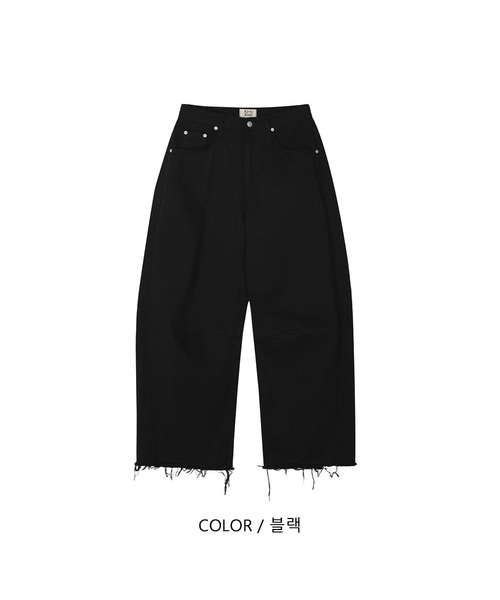 FORTYFOUR（フォーティフォー）の「[W] ナチュラルカッティングコットンパンツ（その他パンツ・レディース・ホワイト/ブラック/ダークグリーン/ベージュ・SMALL/MEDIUM/LARGE）」の2枚目の写真