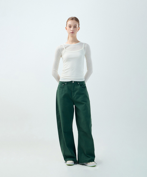 FORTYFOUR（フォーティフォー）の「[W] ナチュラルカッティングコットンパンツ（その他パンツ・レディース・ホワイト/ブラック/ダークグリーン/ベージュ・SMALL/MEDIUM/LARGE）」の7枚目の写真