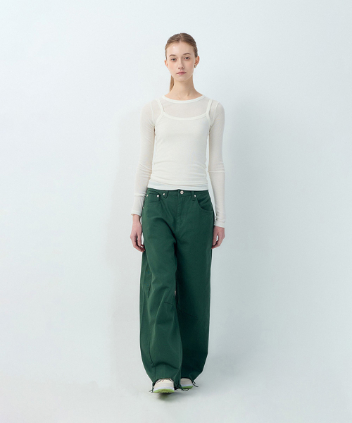 FORTYFOUR（フォーティフォー）の「[W] ナチュラルカッティングコットンパンツ（その他パンツ・レディース・ホワイト/ブラック/ダークグリーン/ベージュ・SMALL/MEDIUM/LARGE）」の11枚目の写真