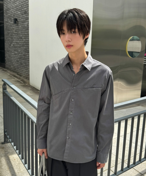 SIGNATURE（シグネチャ）の「カーブドパネルシャツ[グレー]（シャツ/ブラウス・レディース・その他・MEDIUM/LARGE）」の4枚目の写真