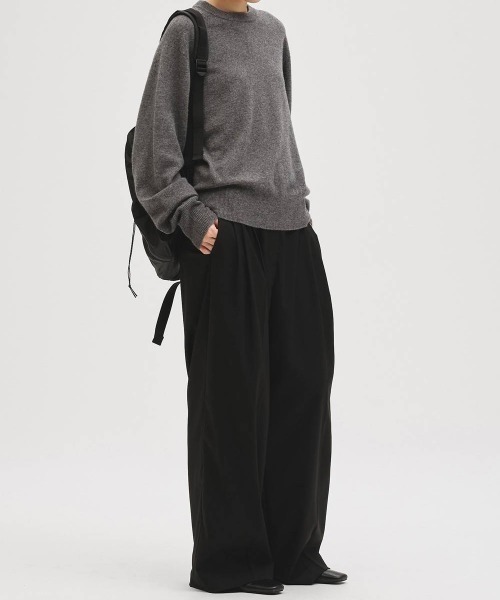 TODAYFUL(トゥデイフル)の「【TODAYFUL/トゥデイフル】Lightweight Tuck Trousers/ライトウェイトタックトラウザーパンツ(スラックス・レディース・ブラウン/ブラック・36/38)」の7枚目の写真