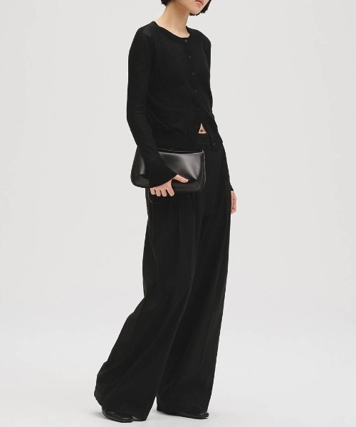 TODAYFUL(トゥデイフル)の「【TODAYFUL/トゥデイフル】Lightweight Tuck Trousers/ライトウェイトタックトラウザーパンツ(スラックス・レディース・ブラウン/ブラック・36/38)」の6枚目の写真