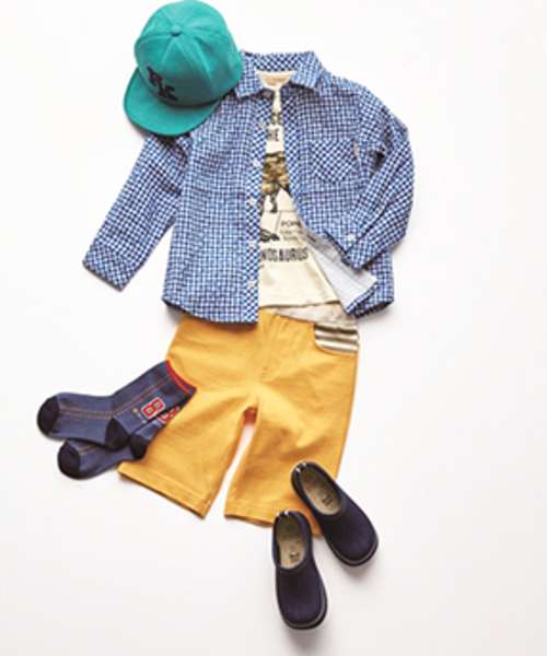 HusHusH（ハッシュアッシュ）の「Wガーゼギンガムシャツ（シャツ/ブラウス・キッズ・ブルー/レッド/ブラック・13/12/11/90/10）」の10枚目の写真