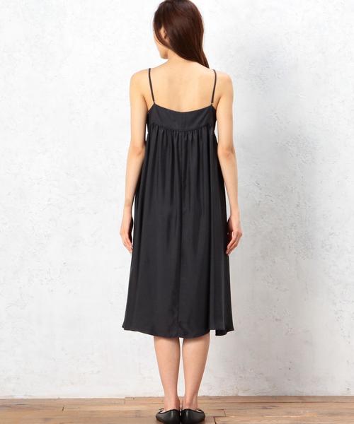 green label relaxing（グリーンレーベルリラクシング）の「KF CU/P キャミ ワンピース◆（ワンピース・レディース・ナチュラル/ネイビー/モカ・FREE）」の4枚目の写真
