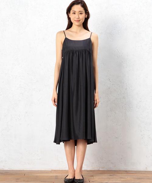 green label relaxing（グリーンレーベルリラクシング）の「KF CU/P キャミ ワンピース◆（ワンピース・レディース・ナチュラル/ネイビー/モカ・FREE）」の5枚目の写真